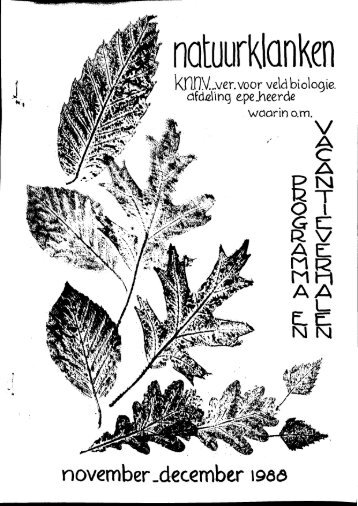 NK 1988 5.pdf - KNNV Vereniging voor Veldbiologie