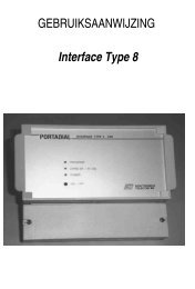 Portadial: Interface Type 8 gebruiksaanwijzing