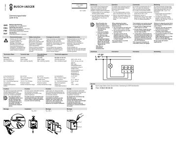 Dämmerungsschalter 2240 W-5x Fon: 0180-5 66 99 00 - BUSCH ...