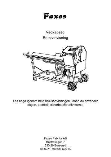 Ladda hem Bruksanvisning - Faxes