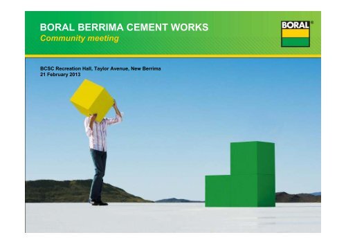 Berrima Cement Works community meeting - Boral