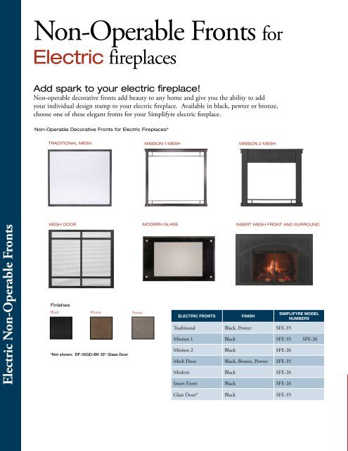 Fronts - Hearth & Home Technologies