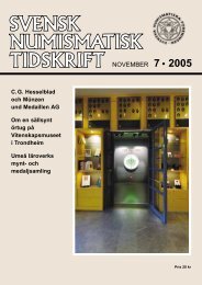 NOVEMBER 7 • 2005 - Svenska Numismatiska Föreningen