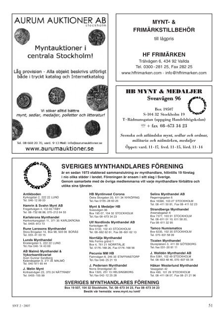 SNT 2 • 2007 - Svenska Numismatiska Föreningen