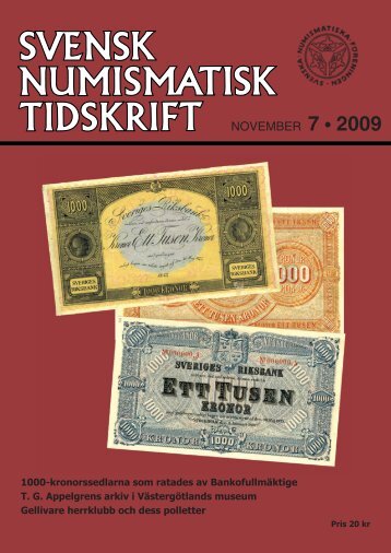 7 • 2009 - Svenska Numismatiska Föreningen