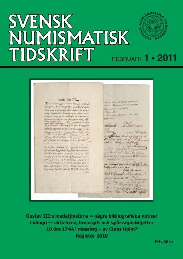 SNT 1 • 2011 - Kungl. Myntkabinettet