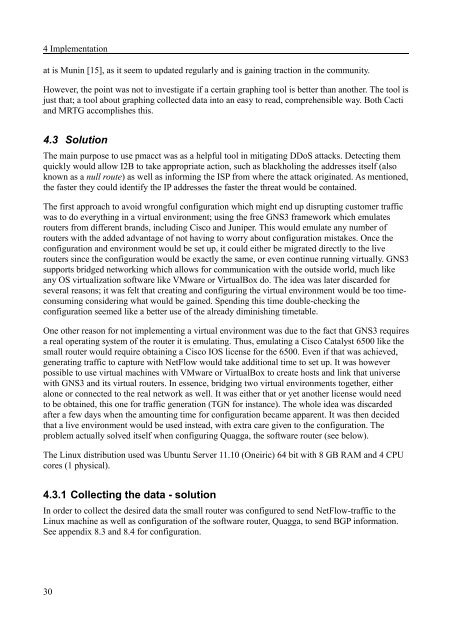 Implementation of data collection tools using NetFlow for statistical ...