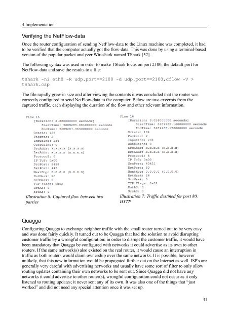 Implementation of data collection tools using NetFlow for statistical ...