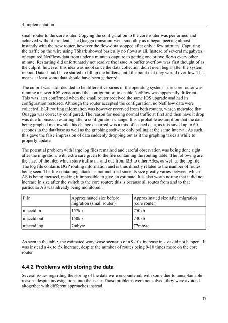 Implementation of data collection tools using NetFlow for statistical ...