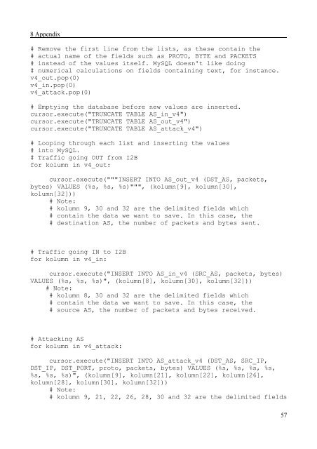 Implementation of data collection tools using NetFlow for statistical ...