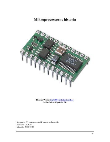 Mikroprocessorns historia - Mälardalens högskola