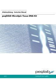 peqGOLD MicroSpin Tissue DNA Kit - PEQLAB Biotechnologie GmbH