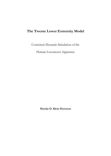 The Twente Lower Extremity Model - Xsens