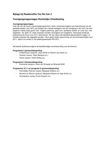 voortgangsrapportage Ruimtelijke Ontwikkeling - Gemeente Boxtel