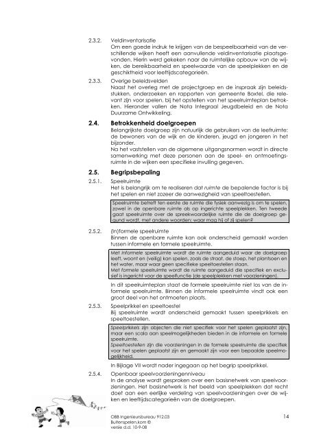 Speelruimteplan - Gemeente Boxtel