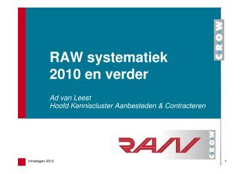 RAW systematiek 2010 en verder - Crow