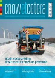 Gladheidsbestrijding draait meer en meer om preventie - Crow