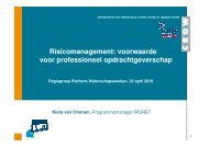 Risicomanagement: voorwaarde voor professioneel ... - Crow