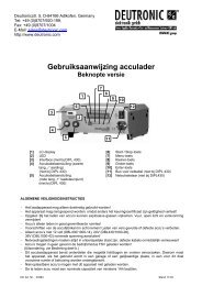 Gebruiksaanwijzing acculader Beknopte versie