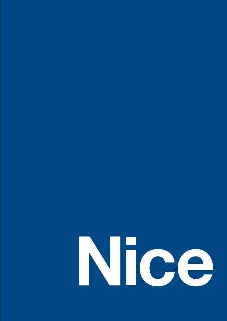 N ice Nice to m Gate&Door Catalogus 2010 - Nice SpA