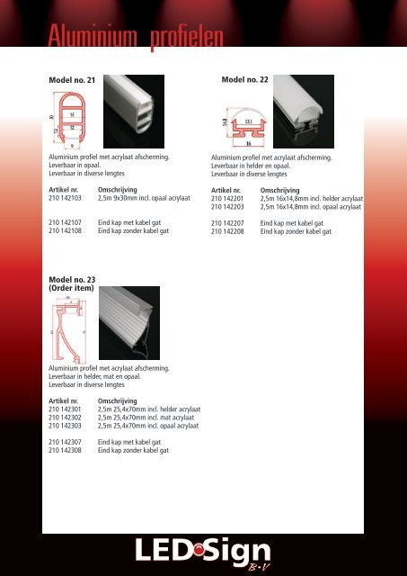 Aluminium profielen - LEDSign BV