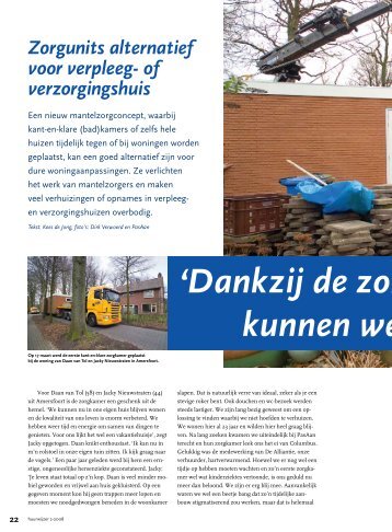 Artikel in blad Woonbond - Zorg voor innoveren