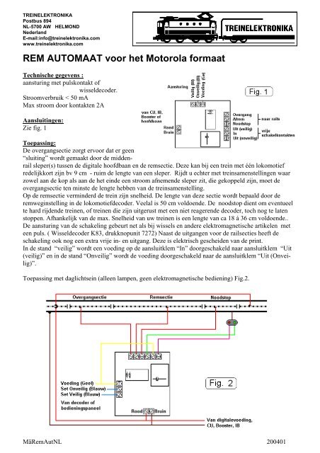 REM AUTOMAAT voor het Motorola formaat - Treinelektronika.com