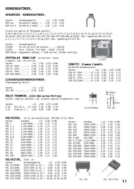 VEJLE RC ELEKTRONIK Aps KATALOG NR. 22 TLF.: 75 83 25 33