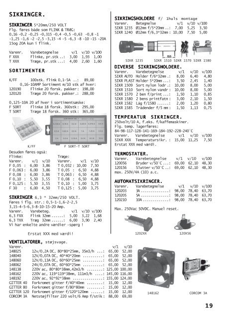 VEJLE RC ELEKTRONIK Aps KATALOG NR. 22 TLF.: 75 83 25 33