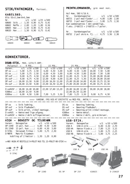 VEJLE RC ELEKTRONIK Aps KATALOG NR. 22 TLF.: 75 83 25 33