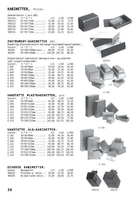 VEJLE RC ELEKTRONIK Aps KATALOG NR. 22 TLF.: 75 83 25 33