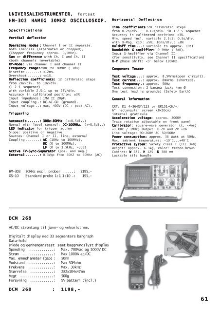 VEJLE RC ELEKTRONIK Aps KATALOG NR. 22 TLF.: 75 83 25 33