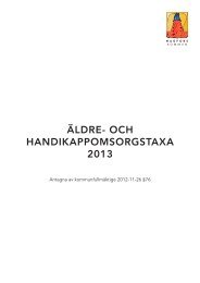 ÄLDRE- OCH HANDIKAPPOMSORGSTAXA 2013 - Hagfors