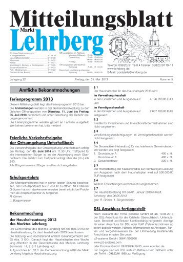 Mai - Markt Lehrberg