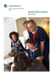 Studentföreningen - Nordiska högskolan för folkhälsovetenskap