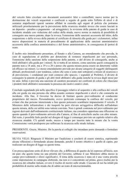 L'intervento - Ministero Dell'Interno