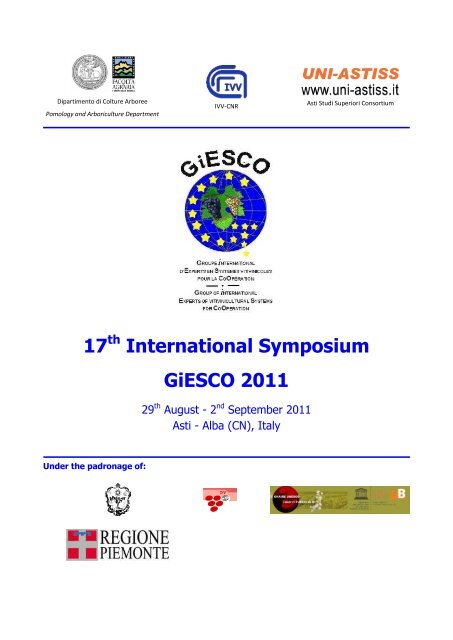 17th International Symposium GiESCO 2011 - Università degli Studi ...