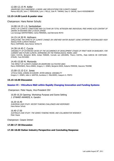 17th International Symposium GiESCO 2011 - Università degli Studi ...