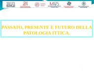 PASSATO, PRESENTE E FUTURO DELLA PATOLOGIA ITTICA.