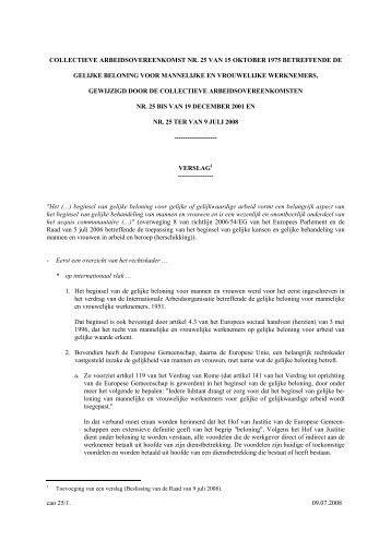 CAO nr. 25 - Nationale Arbeidsraad