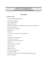 Prüfungsfragen/Lernzielkatalog-Gyn - Universitätsklinik für ...