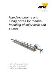 Handling beams and string boxes for manual ... - atn-berlin.de