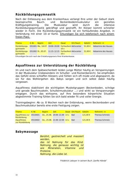 2. Halbjahr 2005., Stand 19. Mai 2005 - EVK Mettmann