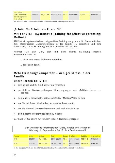 2. Halbjahr 2005., Stand 19. Mai 2005 - EVK Mettmann