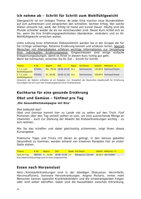 2. Halbjahr 2005., Stand 19. Mai 2005 - EVK Mettmann