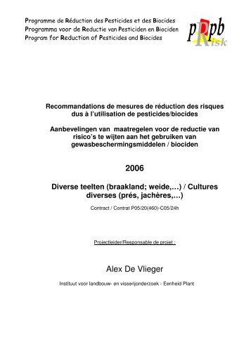 2006 Alex De Vlieger - FOD Volksgezondheid, Veiligheid van de ...
