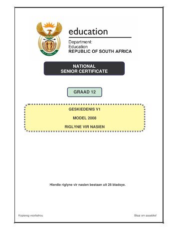 Geskiedenis V1 2008 - Curriculum