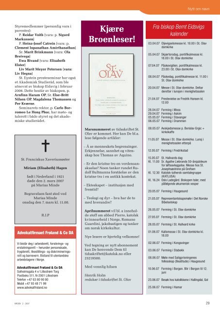 Broen 2007-2.pdf - Den katolske kirke