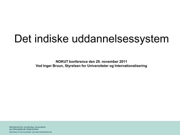 Det indiske uddannelsessystem - Nokut