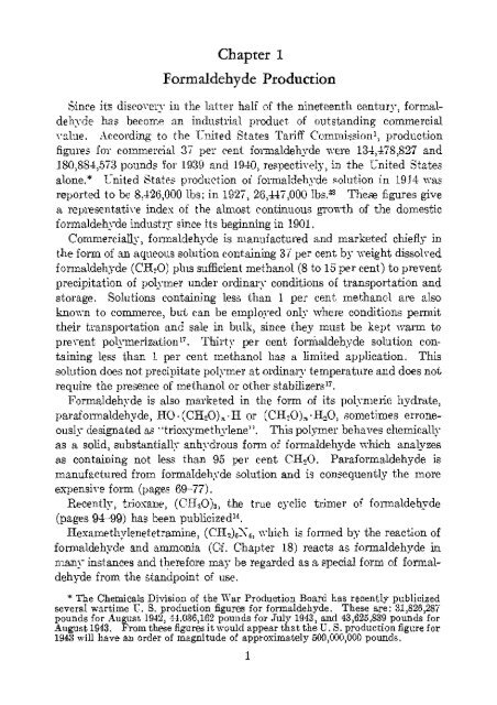 formaldehyde - Sciencemadness Dot Org